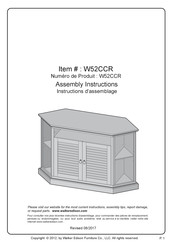 Walker Edison W52CCR Instructions D'assemblage