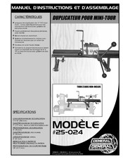 General International 25-024 Manuel D'instructions