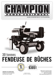 Champion Power Equipment 93051 Guide D'entretien Et D'utilisation