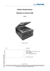 multivac C100 Notice D'instructions