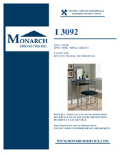 Monarch Specialties I 3092 Instructions D'assemblage