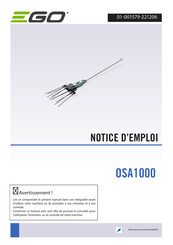 EGO OSA1000 Notice D'emploi