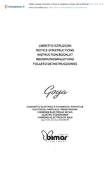 Bimar Goya SC41.EU Mode D'emploi