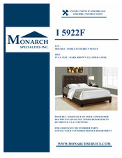 Monarch Specialties I 5922F Instructions D'assemblage