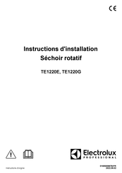 Electrolux Professional TE1220E Instructions D'installation