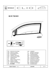 Renault 82 01 722 631 Instructions De Montage