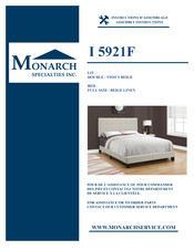 Monarch Specialties I 5921F Instructions D'assemblage