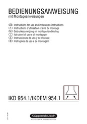 Kuppersbusch IKDEM 954.1 Instructions D'utilisation Et Avis De Montage