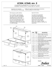 Audace LC554 Consignes D'assemblage