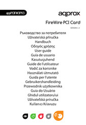 aqprox FireWire PCI Card Guide De L'utilisateur