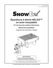 SnowEx HELIXX Manuel Du Propriétaire