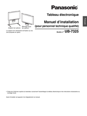 Panasonic UB-7325 Manuel D'installation