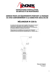 iNOXPA M-226 Ex Instructions D'installation, De Service Et De Maintenance