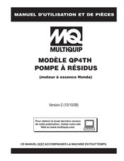 MULTIQUIP QP4TH Manuel D'utilisation