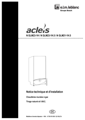 E.L.M. Leblanc Acleis N GLM23-1H.5 Notice Technique Et D'installation
