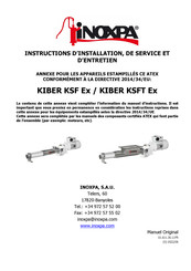 iNOXPA KIBER KSFT Serie Instructions D'installation, De Service Et De Maintenance