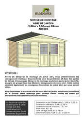 Madeira AB0606 Notice De Montage