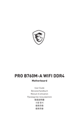 MSI PRO B760M-A WIFI DDR4 Manuel D'utilisation