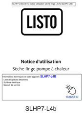 Listo SLHP7-L4B Notice D'utilisation