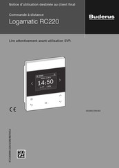 Buderus Logamatic RC220 Notice D'utilisation