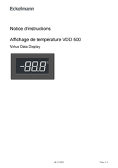 ECKELMANN VDD 500 Notice D'instructions