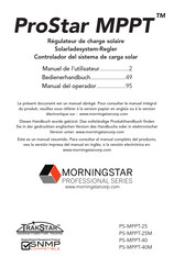Morningstar ProStar MPPT PS-MPPT-25M Manuel De L'utilisateur