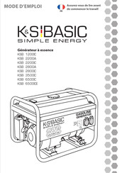 K&S BASIC KSB 2800C Mode D'emploi