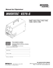 Lincoln Electric INVERTEC V275-S Manuel De L'opérateur