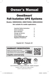 Tripp-Lite OmniSmart OMNI1000ISO Guide De L'utilisateur