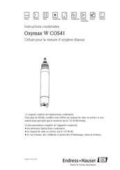 Endress+Hauser Oxymax W COS41 Instructions Condensées