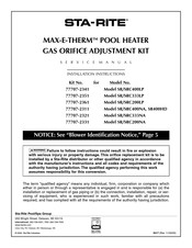 STA-RITE MAX-E-THERM SRC400LP Instructions Pour L'installation