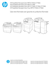 HP PageWide Managed Color MFP E77660 Mode D'emploi