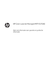 HP Color LaserJet Managed MFP E57540 Serie Mode D'emploi