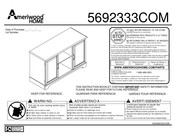 Ameriwood HOME 5692333COM Instructions D'assemblage