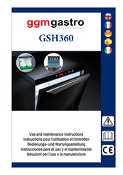 GGMgastro GSH360 Instructions Pour L'utilisation Et L'entretien