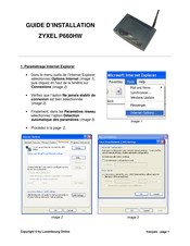 Zyxel P660HW Guide D'installation