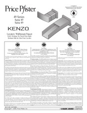 Black & Decker Price Pfister KENZO 49 Serie Mode D'emploi