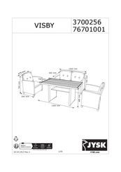 Jysk VISBY 3700256 Instructions De Montage