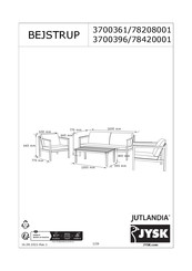 Jysk BEJSTRUP 3700396 Instructions De Montage
