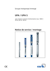 KSB UPA S 350 Notice De Service / Montage