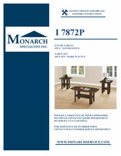 Monarch I 7872P Instructions D'assemblage