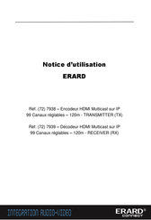 ERARD 727939 Notice D'utilisation