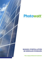 PHOTOWATT PW60HT-CP Manuel D'installation