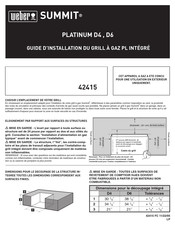 Weber SUMMIT PLATINUM D6 Guide D'installation