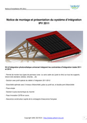 Soltech IPV 2011 Notice De Montage