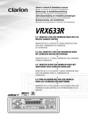 Clarion VRX633R Mode D'emploi Et Manuel D'installation