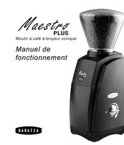 Baratza Maestro Plus Manuel De Fonctionnement