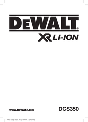 DeWalt DCS350 Notice D'instructions