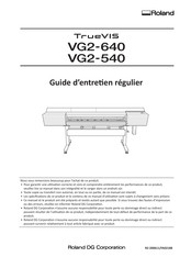 Roland TrueVIS VG2-540 Guide D'entretien