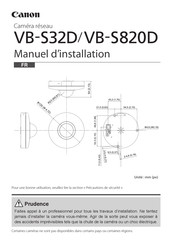 Canon VB-S820D Manuel D'installation